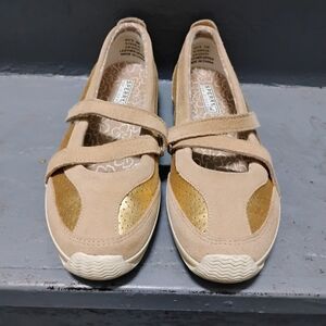 Sperry Women's Beige and Metallic Flats